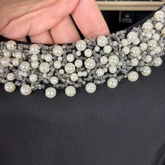 Dressbarn Collection Black Sheath Dress 14 Audrey old money career office - Picture 3 of 8